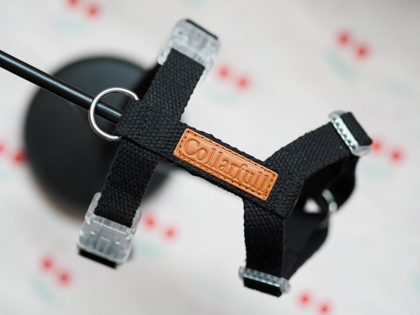 Collarfull håndlavet Y-sele - Sort