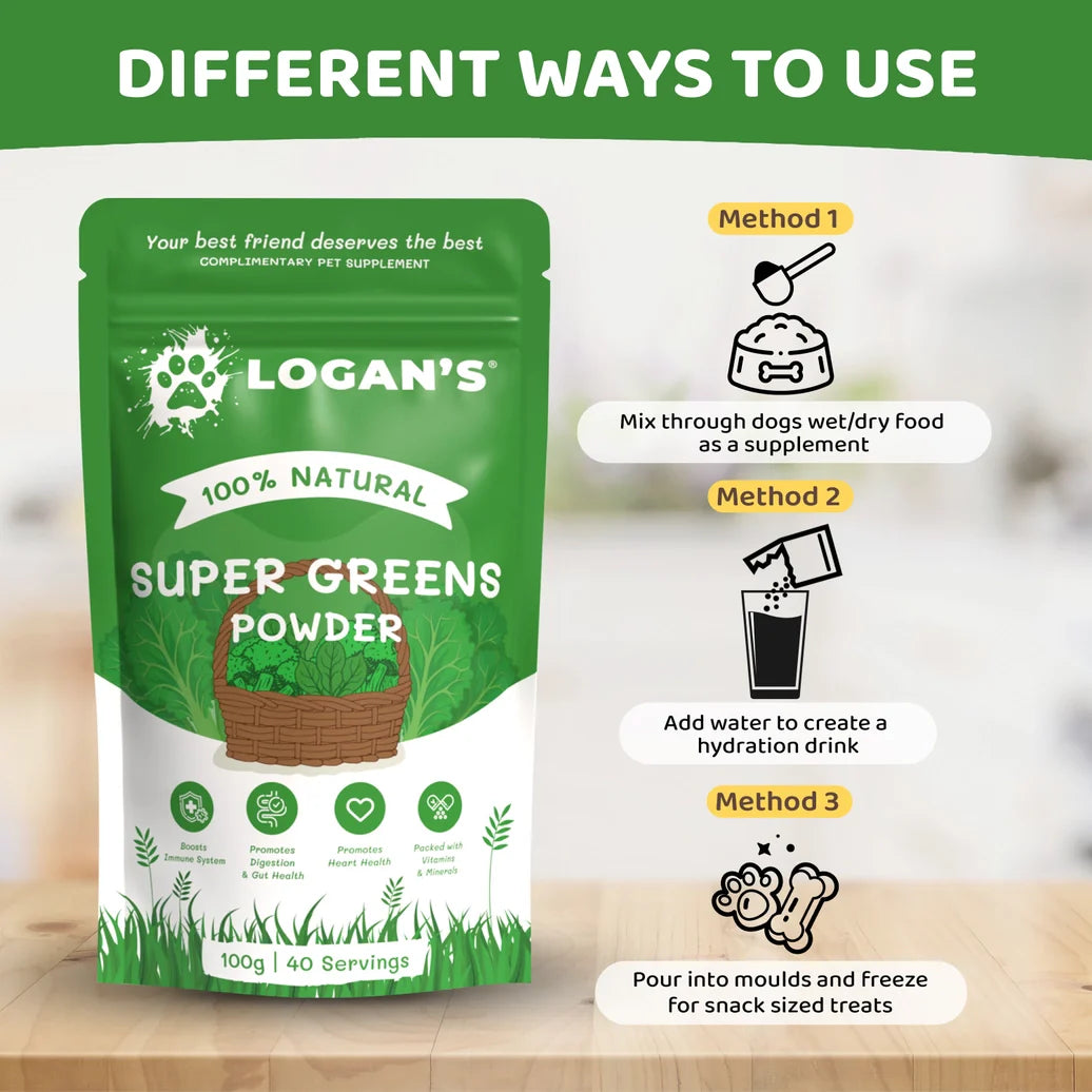 Logan's super greens pulver - 100g