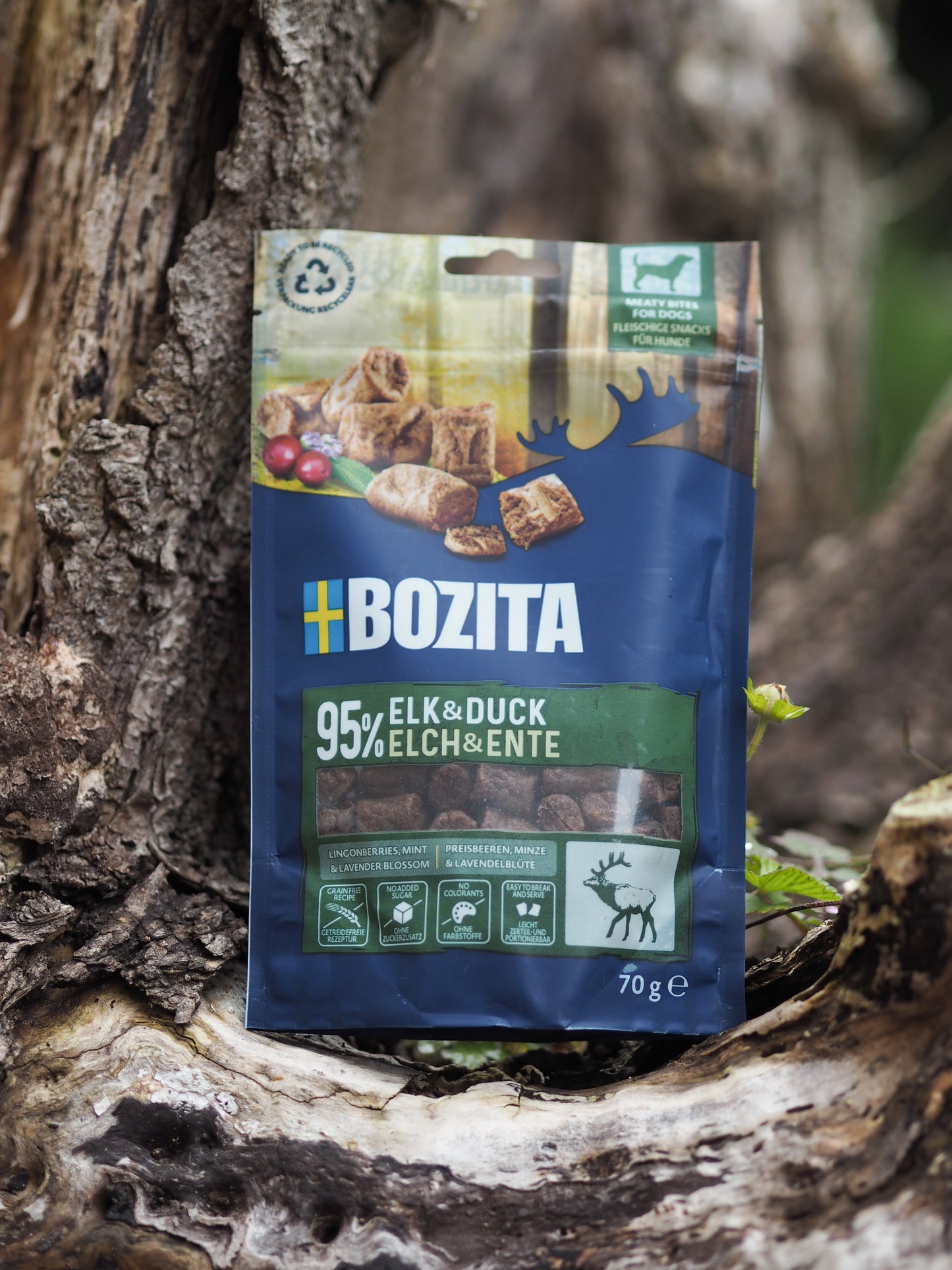 Bozita Meaty Bites Elg og And - 70g