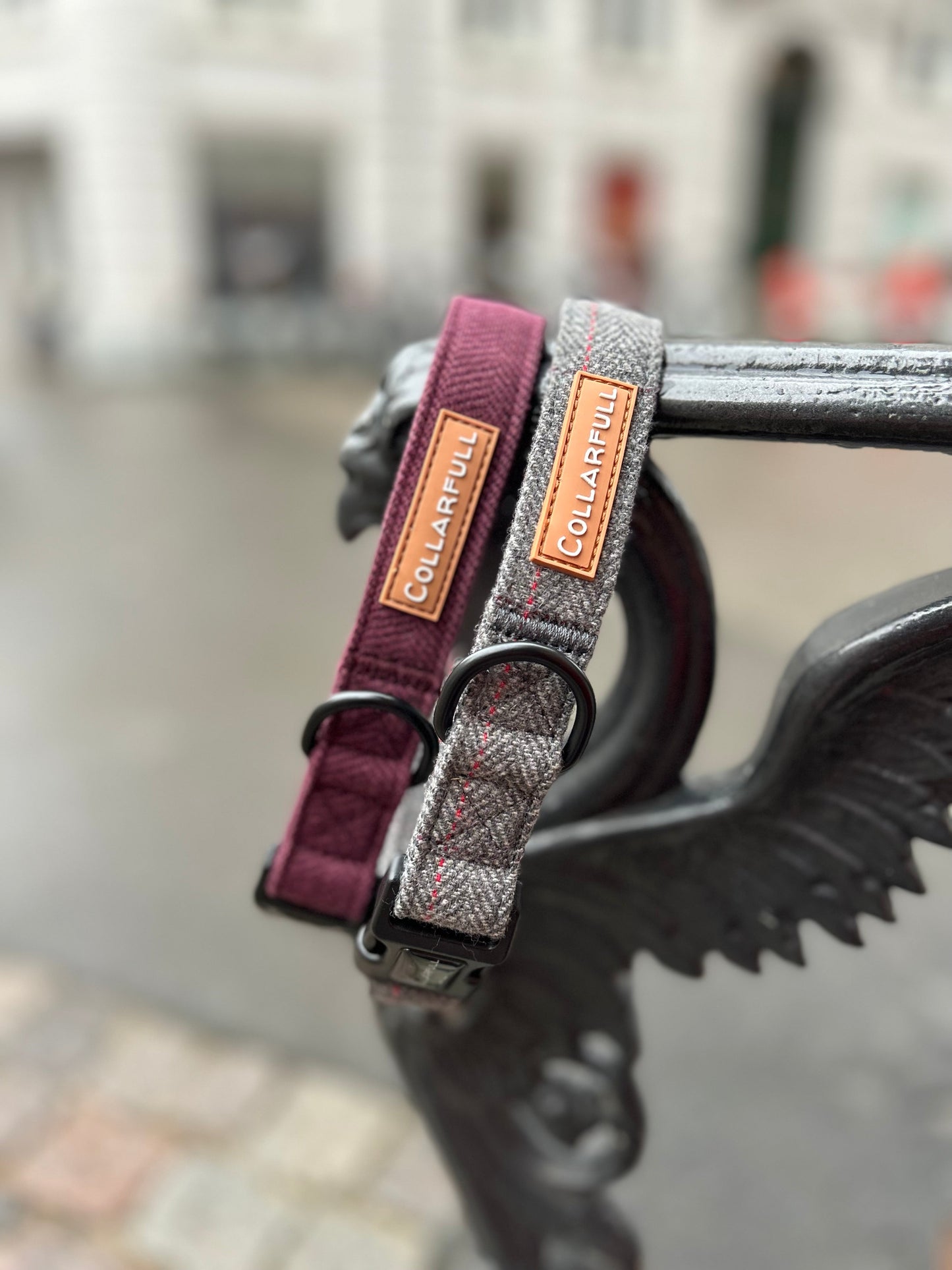 Collar - Grey Herringbone Tweed
