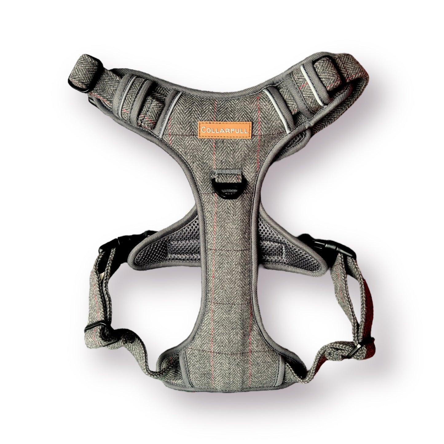 Adventure Trails Dog Harness - Gray Herringbone Tweed