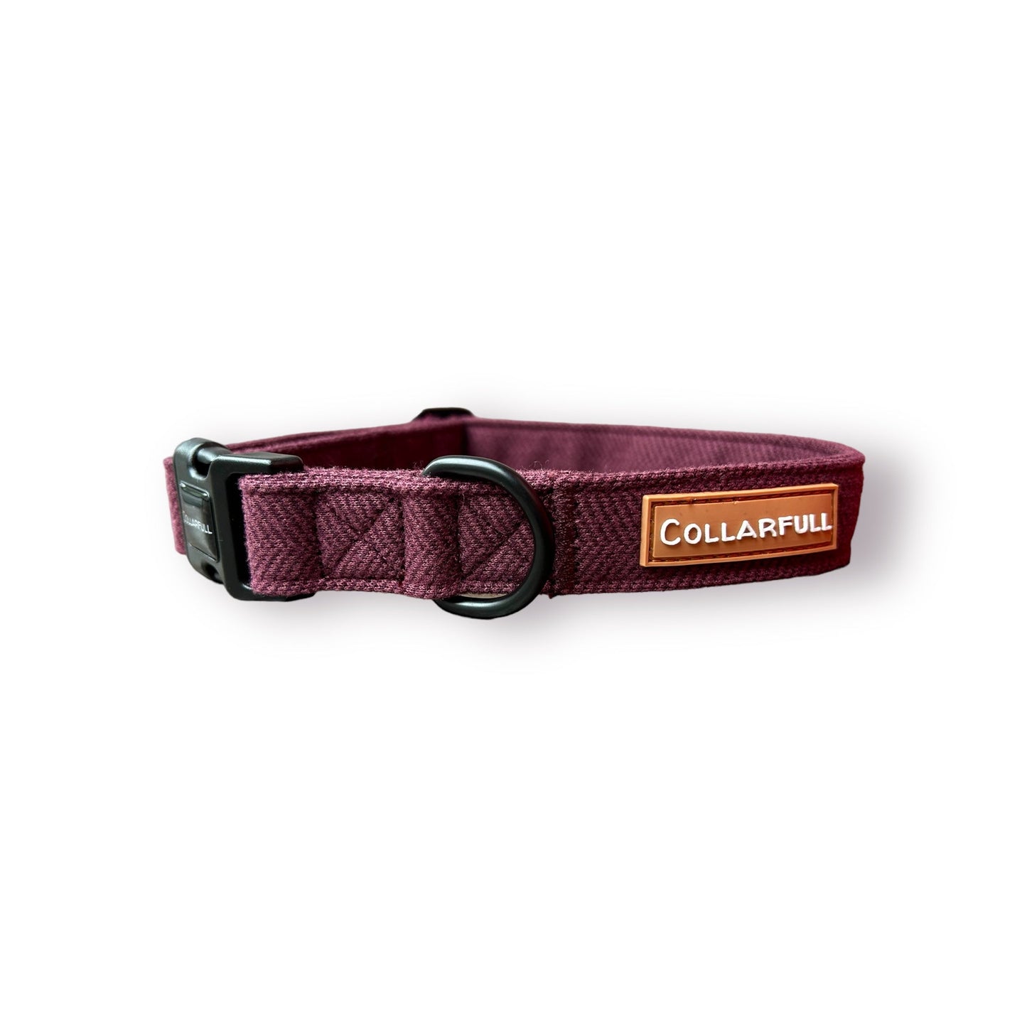 Collar - Burgundy Herringbone Tweed