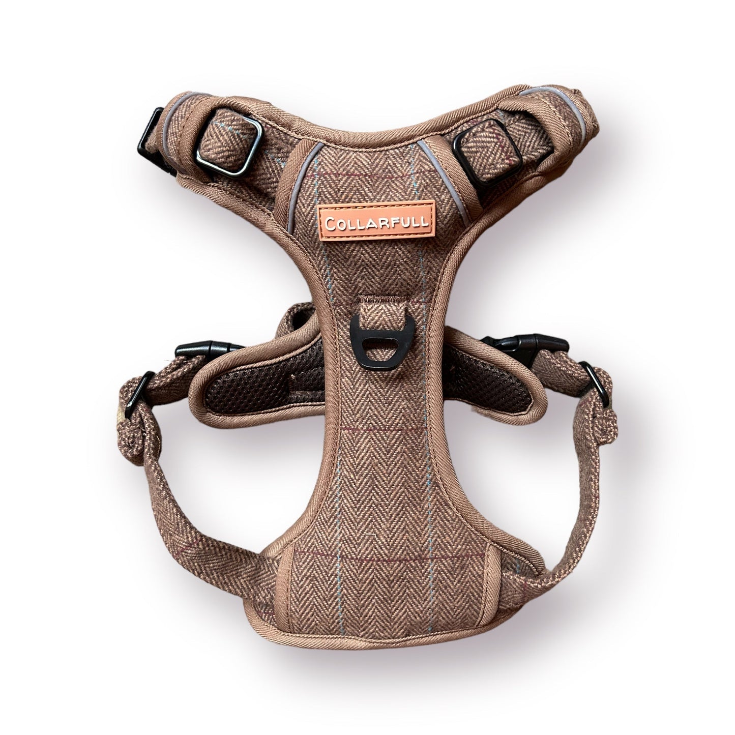 Adventure Trails Dog Harness - Brown Herringbone Tweed