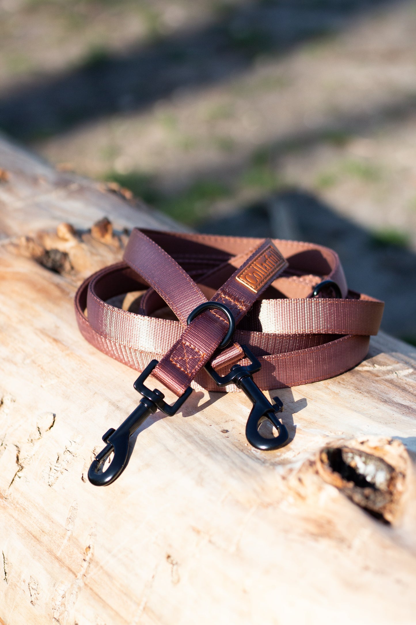 Adjustable dog leash - Caramel Luxury