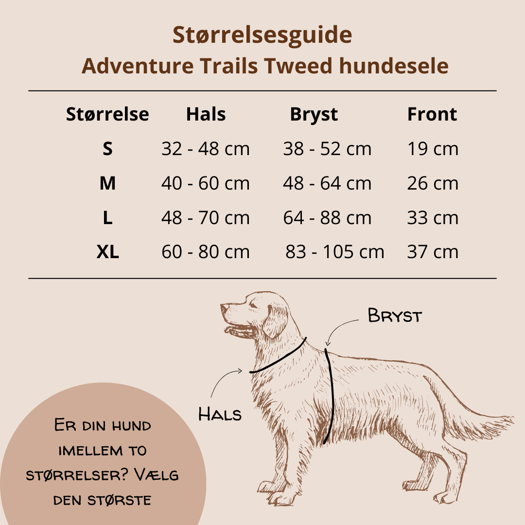 Adventure Trails Dog Harness - Brown Herringbone Tweed