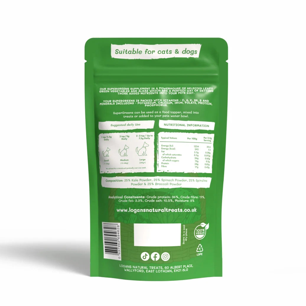 Logan's super greens pulver - 100g