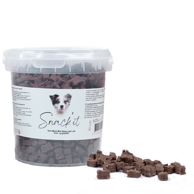 Snack'it Semi-Moist Mini Bones w. Lamb - 500g