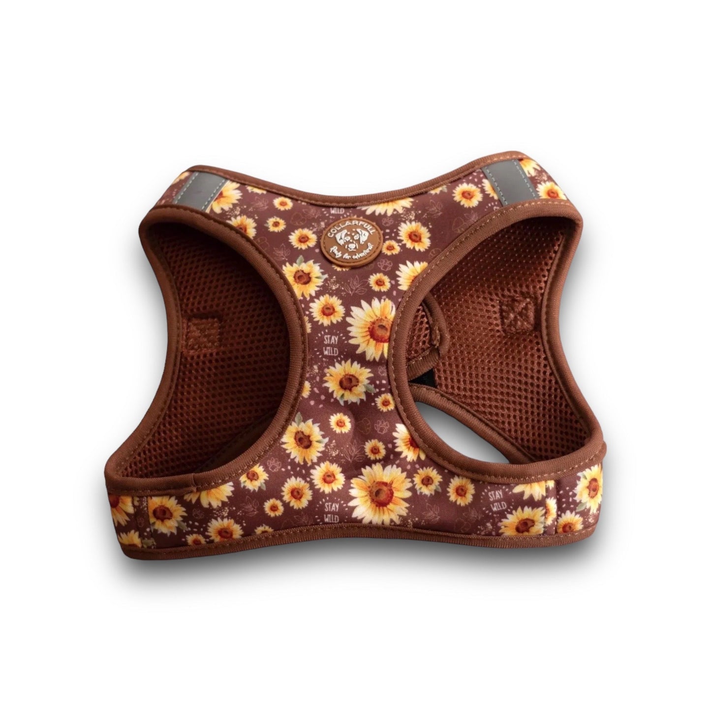 Tiny Trails step-in dog harness - Sunflowers on my mind