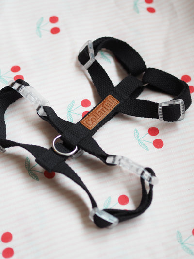 Collarfull håndlavet Y-sele - Sort