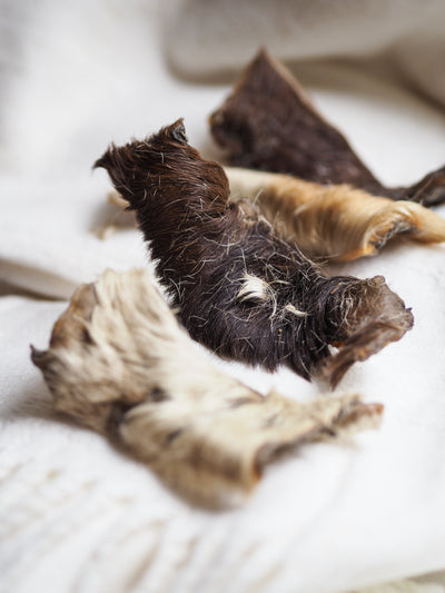 Horsehide strips with fur - 200g. 