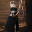 Adjustable dog leash - Gray Herringbone Tweed