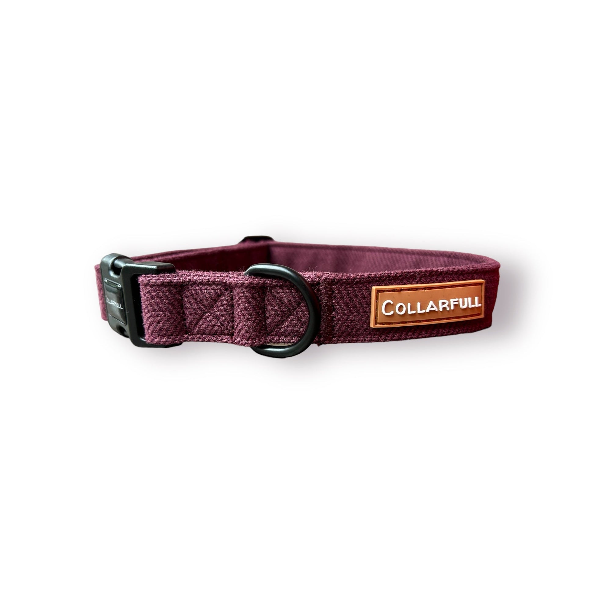 Collar - Burgundy Herringbone Tweed