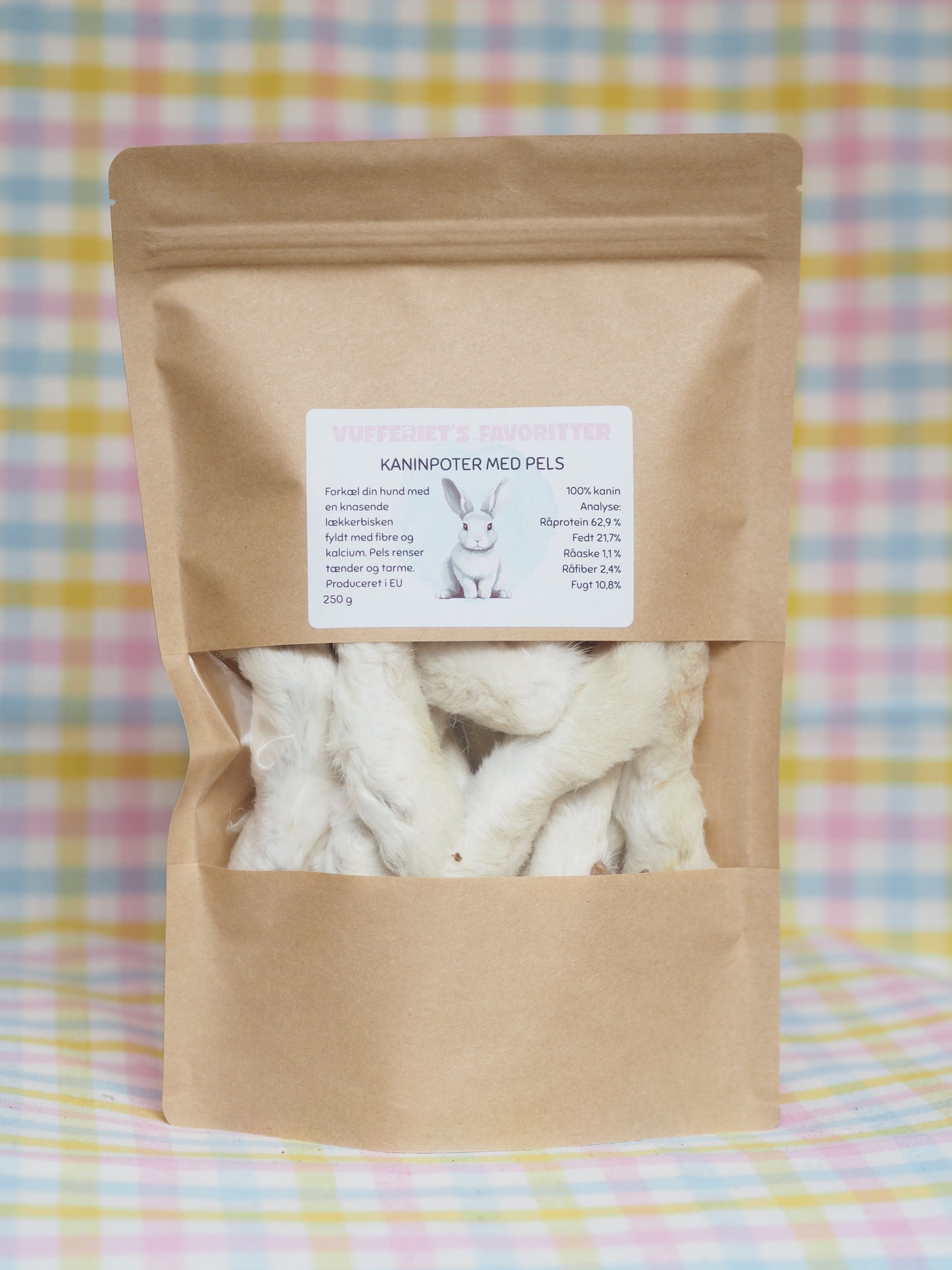 Rabbit paws with fur 